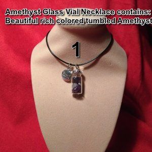 Crystal Filled Vial Necklaces (4 Styles)